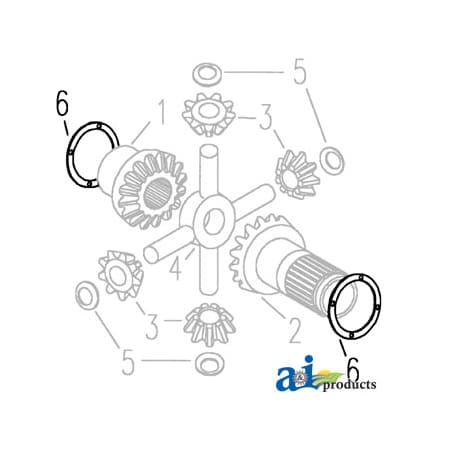 A & I Products Washer, Thrust (Differential) 4" x5" x1" A-957E4228